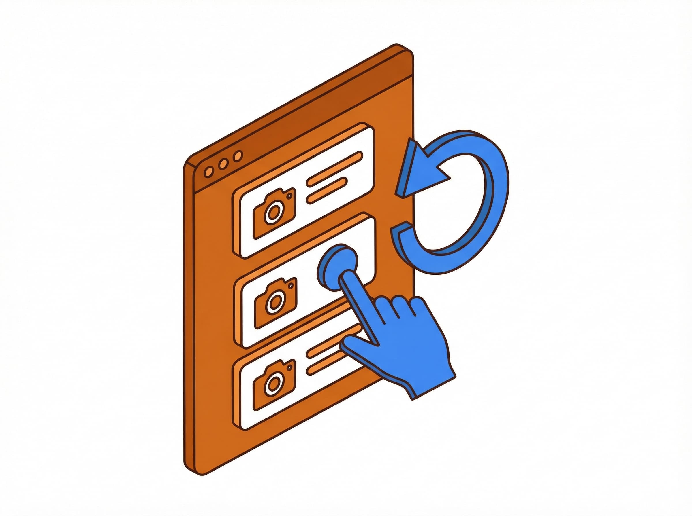 Illustratie van configuratiescherm met handmatig snapshotbeheer en herstel met één klik
