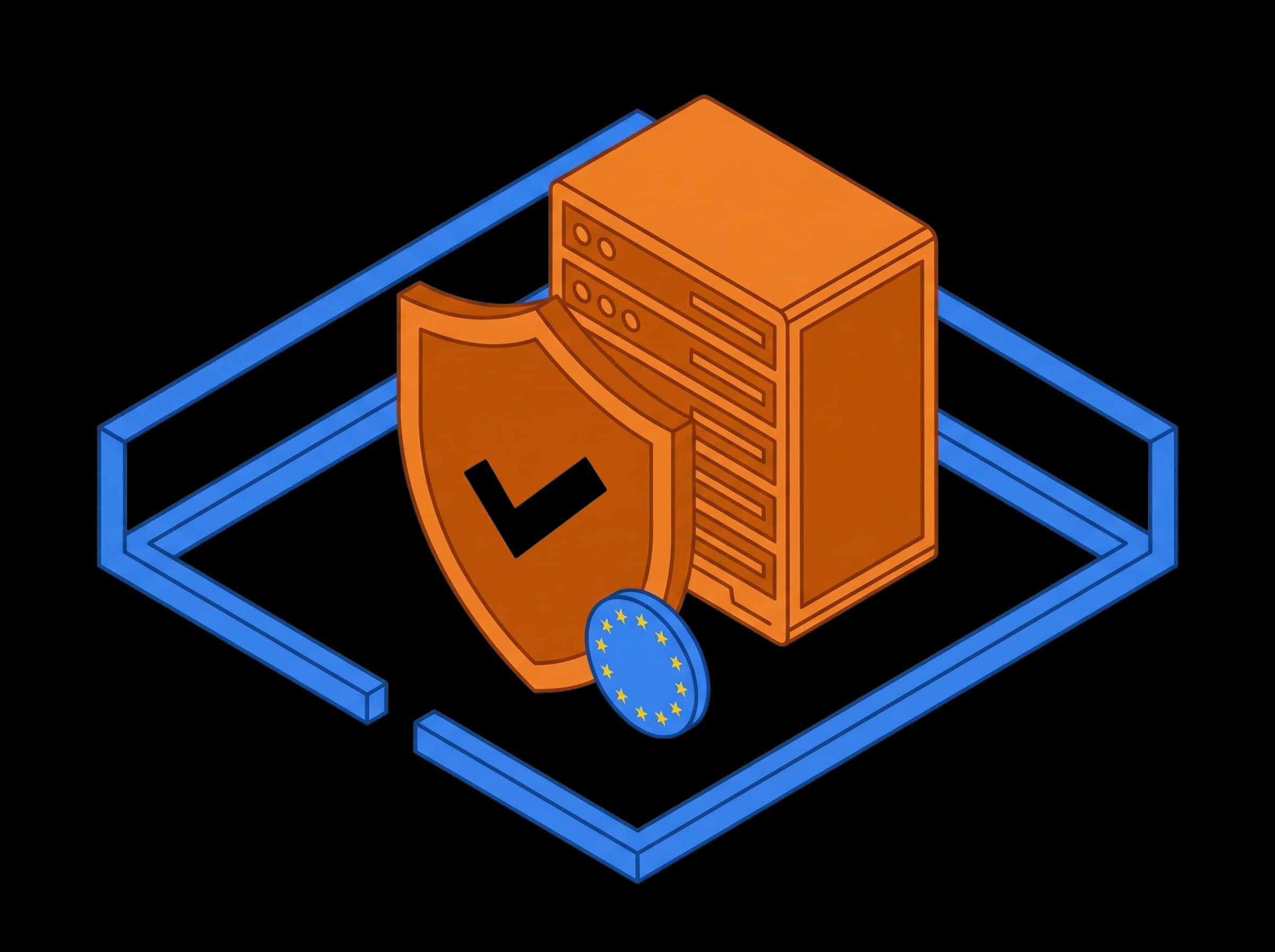 Shield icon representing data privacy and EU data sovereignty