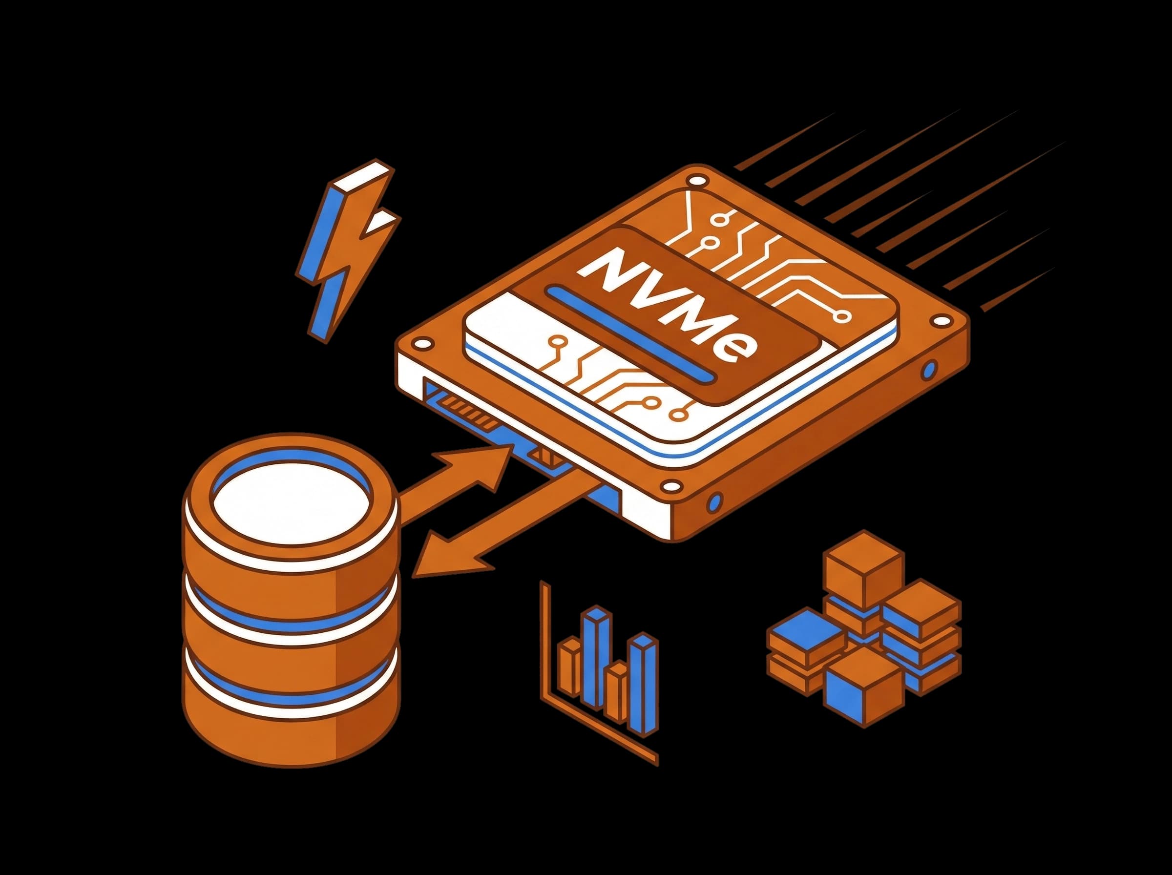 NVMe-Speicherarchitektur für Datenbank-Hosting