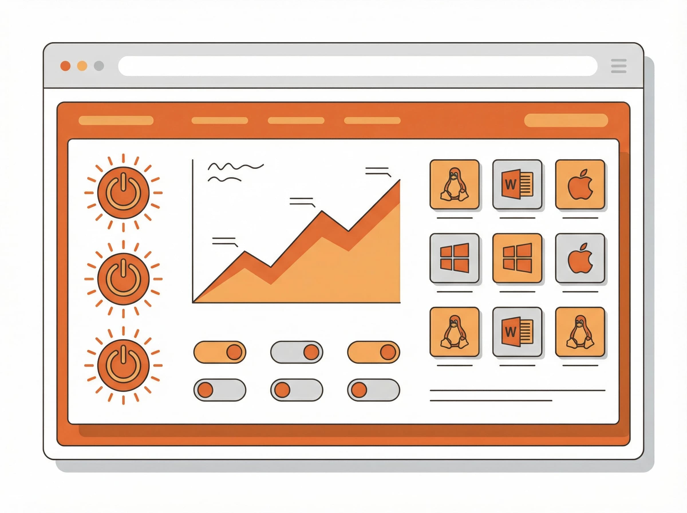 QDE VPS Control Panel Oberfläche